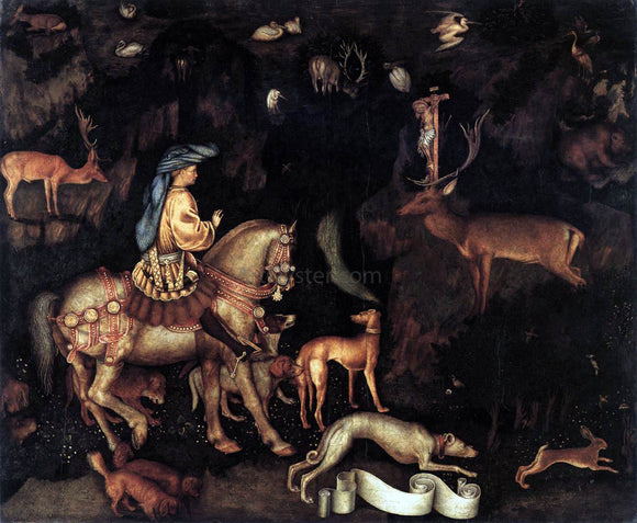  Antonio Pisanello Vision of St Eustace - Canvas Art Print