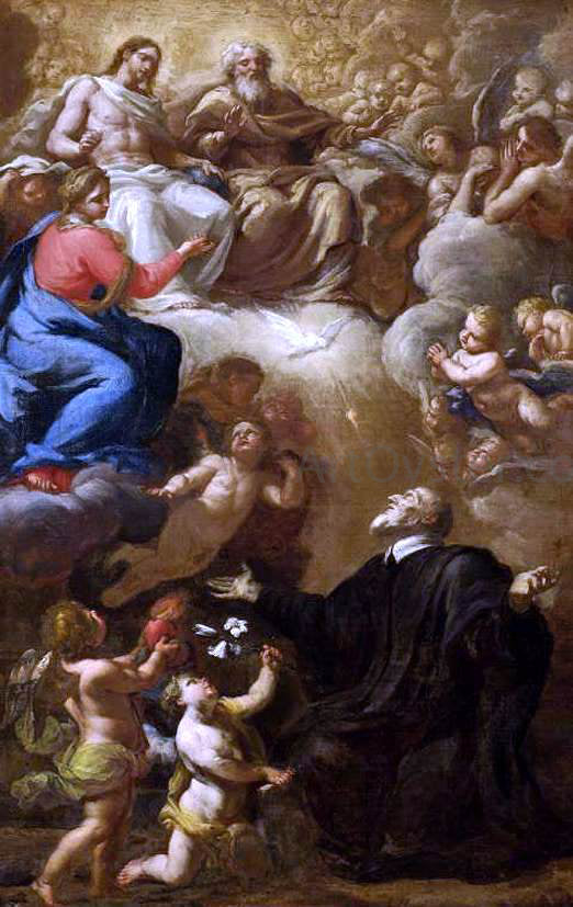  Giuseppe Passeri Vision of St Philip Neri - Canvas Art Print