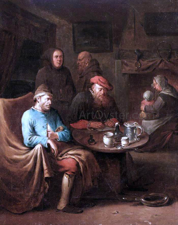 The Younger Egbert Van  Heemskerck Visit of the Doctor - Canvas Art Print