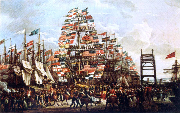 Robert Salmon Visit of the Prince of Wales to Liverpool, 18 September, 1806 - Canvas Art Print