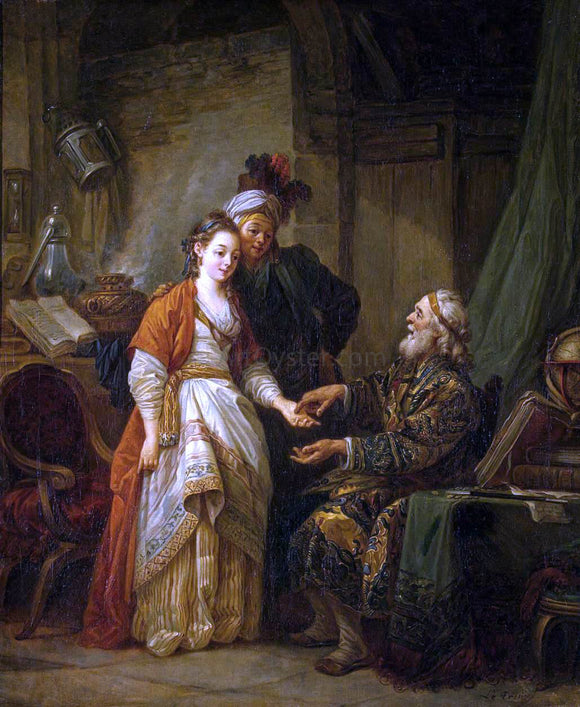  Jean-Baptiste Le Prince Visit to a Palmist - Canvas Art Print