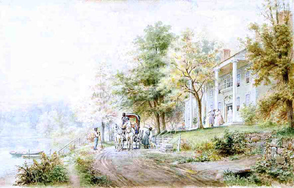  Edward Lamson Henry Visit to the Plantation - Canvas Art Print