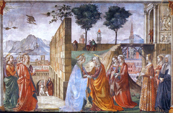  Domenico Ghirlandaio Visitation - Canvas Art Print