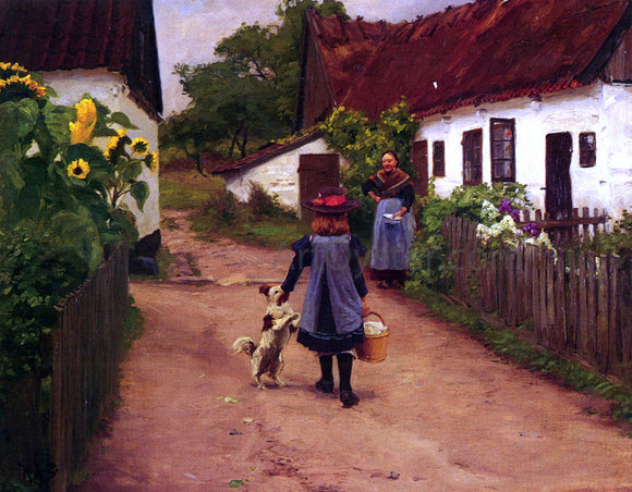  Hans Anderson Brendekilde Visiting Grandmother - Canvas Art Print