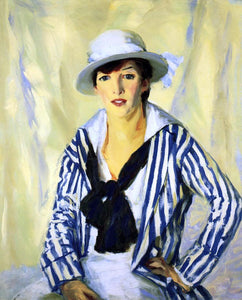  Robert Henri Viv in Blue Stripe - Canvas Art Print