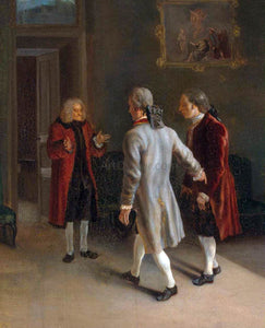  Jean Huber Voltaire Welcoming his Guests - Canvas Art Print