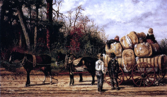  William Aiken Walker Wagon Scene - Canvas Art Print