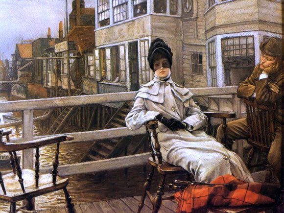  James Tissot Waiting for the Ferry - Canvas Art Print