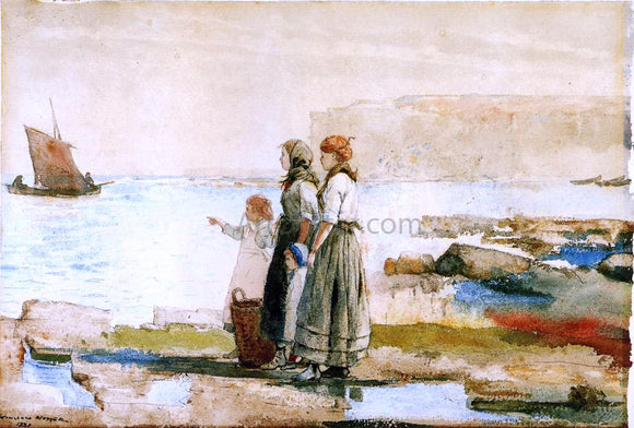  Winslow Homer Waiting for the Return of the Fishing Fleet - Canvas Art Print