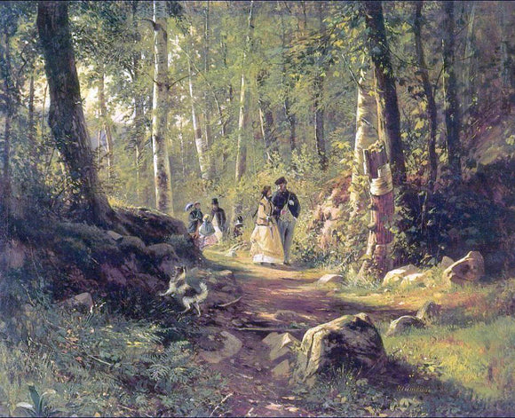  Ivan Ivanovich Shishkin Walk in a Forest - Canvas Art Print