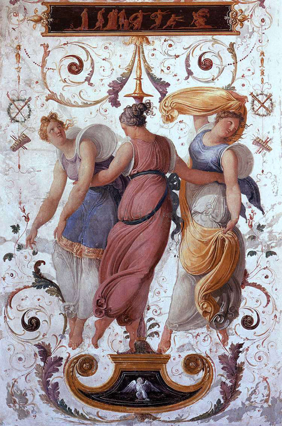  Francesco Hayez Wall Decoration (detail) - Canvas Art Print