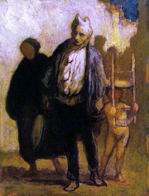 Honore Daumier Wandering Saltimbanques - Canvas Art Print