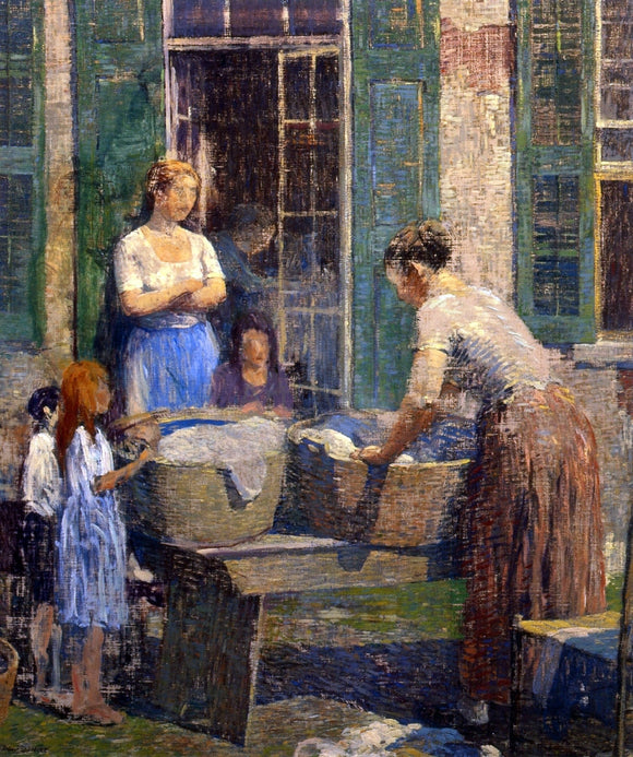  Robert Spencer Washer Woman - Canvas Art Print