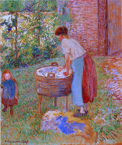  Camille Pissarro Washerwoman, Eragny - Canvas Art Print