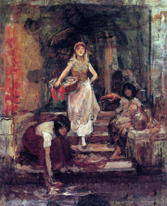  Frank Duveneck Washerwomen, Venice - Canvas Art Print