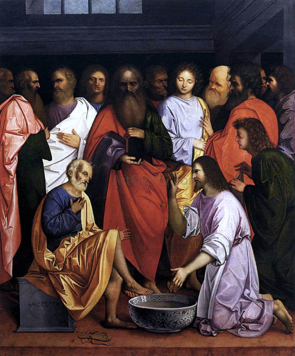  Giovanni Agostino Da lodi Washing of the Feet - Canvas Art Print