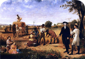  Junius Brutus Stearns Washington as a Farmer at Mount Vernon - Canvas Art Print