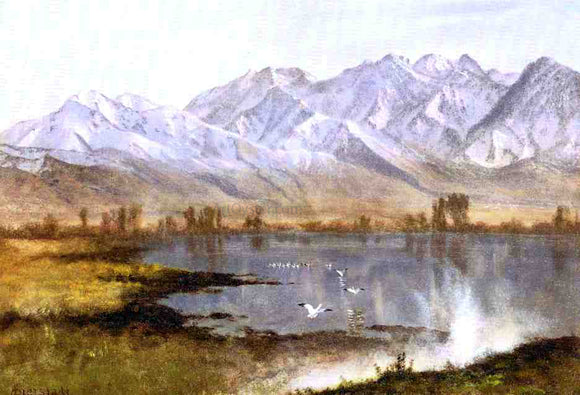  Albert Bierstadt Wassatch Mountains, Utah - Canvas Art Print