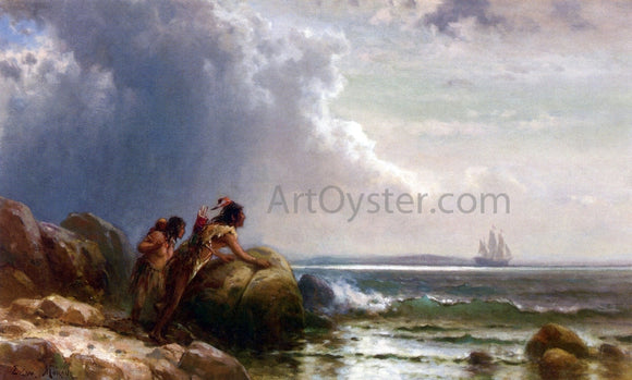  Edward Moran Watching Henry Hudson Enter New York Bay - Canvas Art Print