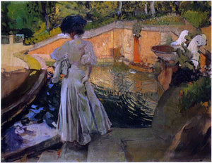  Joaquin Sorolla Y Bastida Watching the Fish - Canvas Art Print