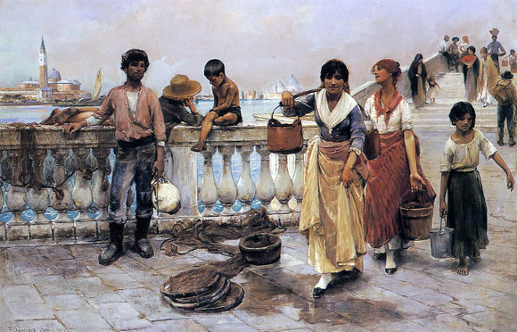  Frank Duveneck Water Carriers, Venice - Canvas Art Print
