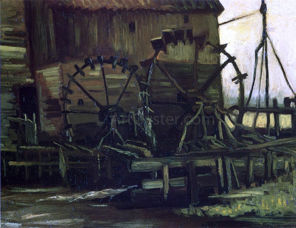  Vincent Van Gogh Water Wheels of Mill at Gennep - Canvas Art Print