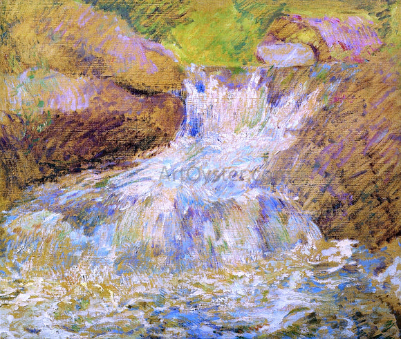  John Twachtman Waterfall, Greenwich - Canvas Art Print