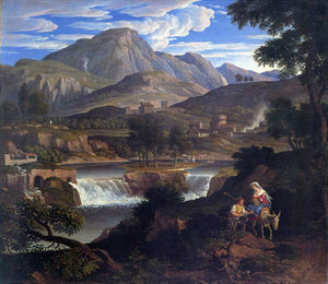  Joseph Koch Waterfalls at Subiaco - Canvas Art Print