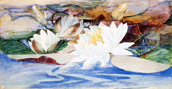  John La Farge Waterlilies - Canvas Art Print