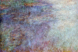  Claude Oscar Monet Water-Lillies Pond (left half) - Canvas Art Print
