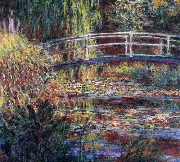  Claude Oscar Monet Water-Lily Pond, Symphony in Rose - Canvas Art Print