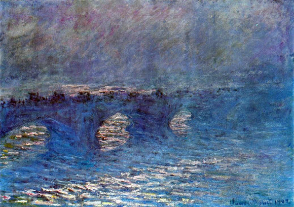  Claude Oscar Monet Waterloo Bridge, Effect of Sun in the Mist - Canvas Art Print