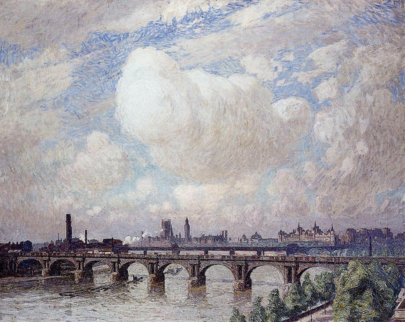  Emile Claus Waterloo Bridge in the Sun - Canvas Art Print