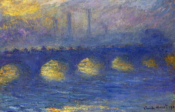  Claude Oscar Monet Waterloo Bridge, Overcast Weather - Canvas Art Print