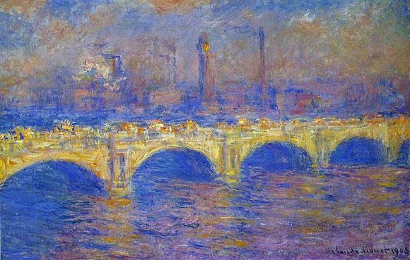  Claude Oscar Monet Waterloo Bridge, Sunlight Effect - Canvas Art Print
