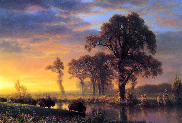  Albert Bierstadt Western Kansas - Canvas Art Print