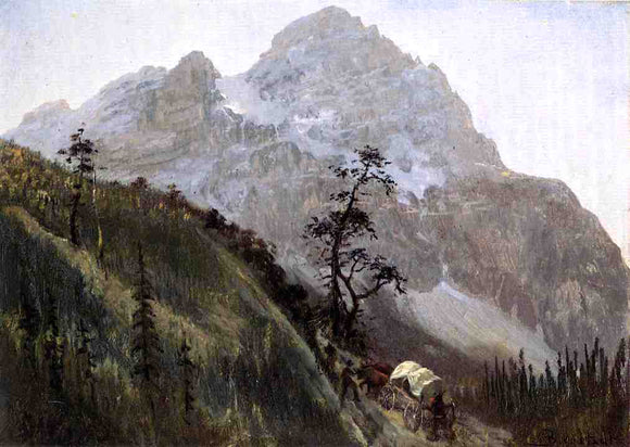  Albert Bierstadt Western Trail, the Rockies - Canvas Art Print