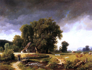  Albert Bierstadt Westphalian Landscape - Canvas Art Print