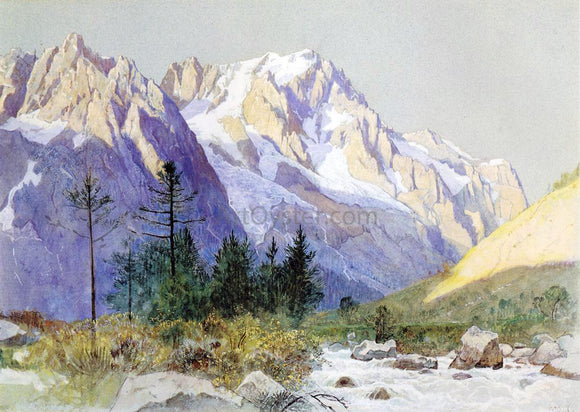  William Stanley Haseltine Wetterhorn from Grindelwald, Switzerland - Canvas Art Print