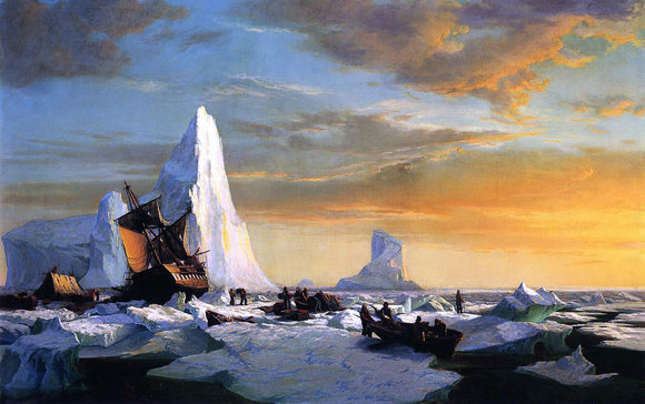  William Bradford Whalers Trapped by Arctic Ice - Canvas Art Print