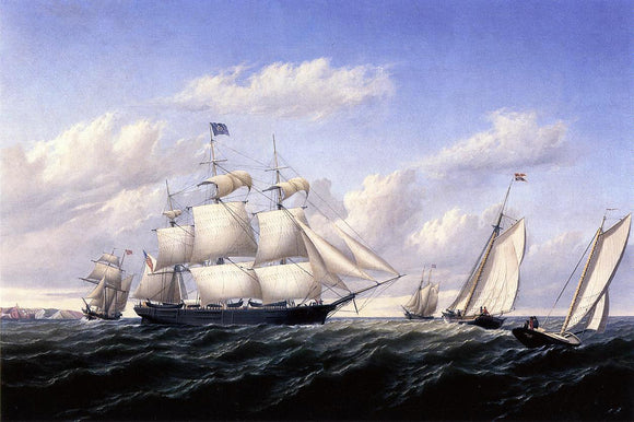  William Bradford Whaleship 'Speedwell of Fairhaven, Outward Bound off Gay Head - Canvas Art Print