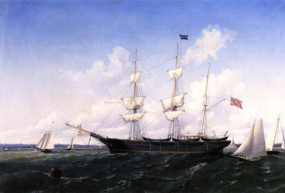  William Bradford Whaling Bark 'J. D. Thompson' of New Bedford - Canvas Art Print