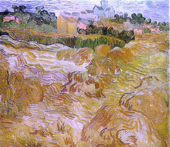  Vincent Van Gogh Wheat Fields with Auvers in the Background - Canvas Art Print