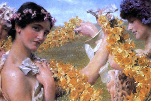  Sir Lawrence Alma-Tadema When Flowers Return - Canvas Art Print