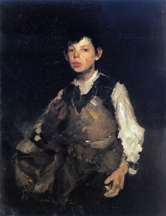  Frank Duveneck Whistling Boy - Canvas Art Print