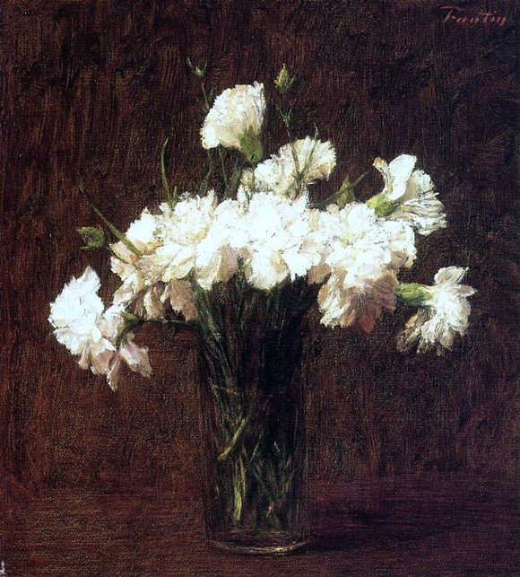  Henri Fantin-Latour White Carnations - Canvas Art Print