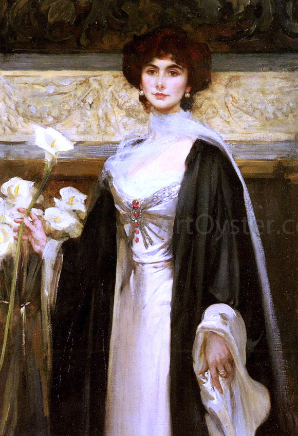  Sir James Jebusa Shannon White Lilies - Canvas Art Print