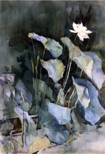  Ralph Wormsley Curtis White Lotus - Canvas Art Print