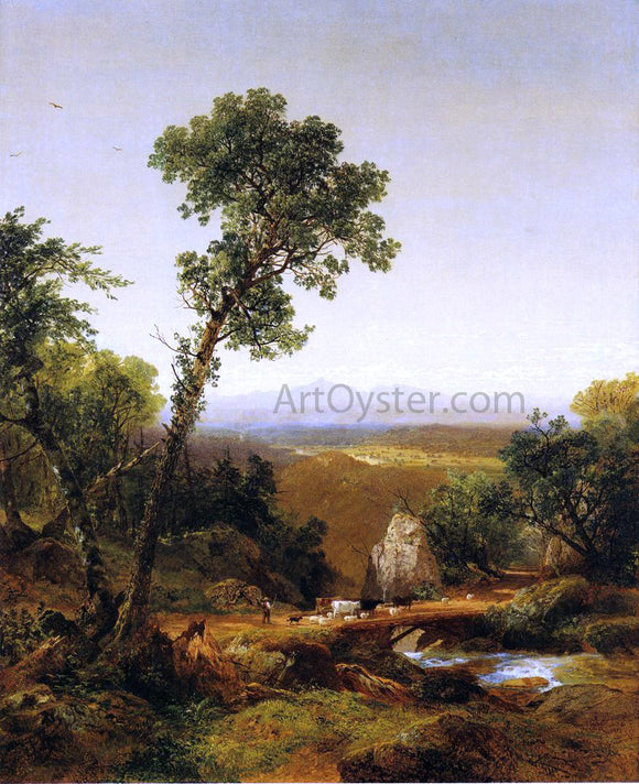  John Frederick Kensett White Mountain Scenery - Canvas Art Print