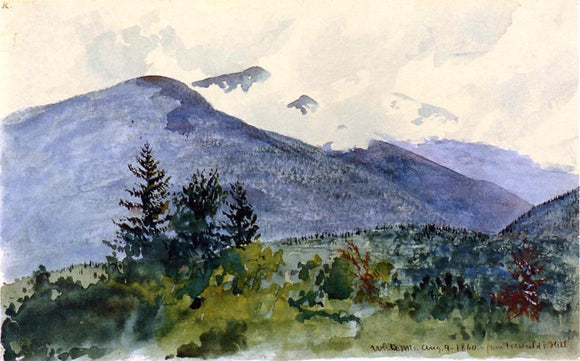  Charles De Wolf Brownell White Mountains from Fernald's Hill - Canvas Art Print